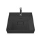 Square Matte Black Ceramic Wall Mounted or Drop In Sink
